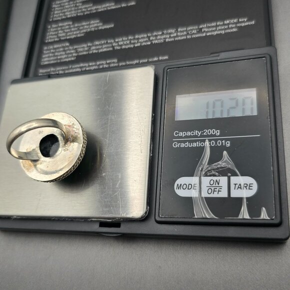 925 Sterling Silver Plated Glass Opal Ring Size 9.5 Bezel Setting Fine Jewelry - Picture 12 of 13